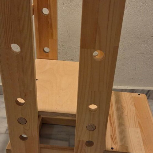 Montessori Learning Tower new, handmade wooden with wheels