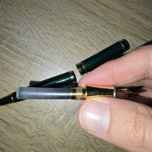 Green pen used with marks