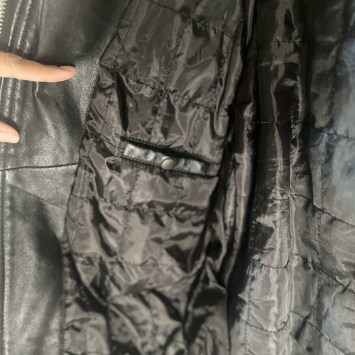 Brokers Jeans men's leather jacket, black, size L