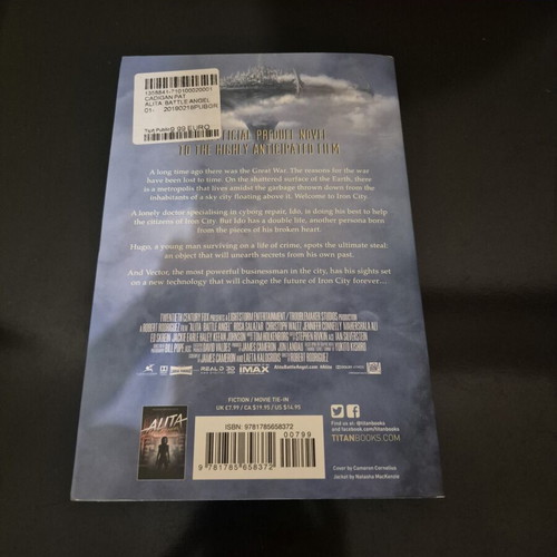 Alita Battle Angel Iron City prequel novel by Pat Cadigan, like new