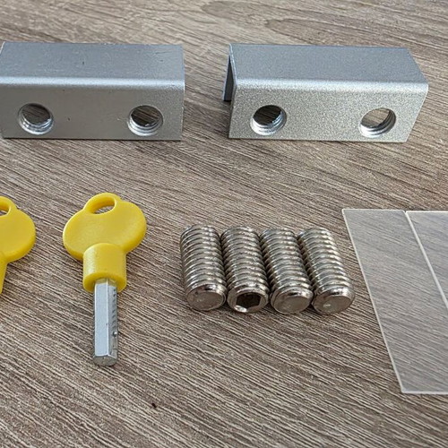 Lock stop for window track, door and wardrobe rail new