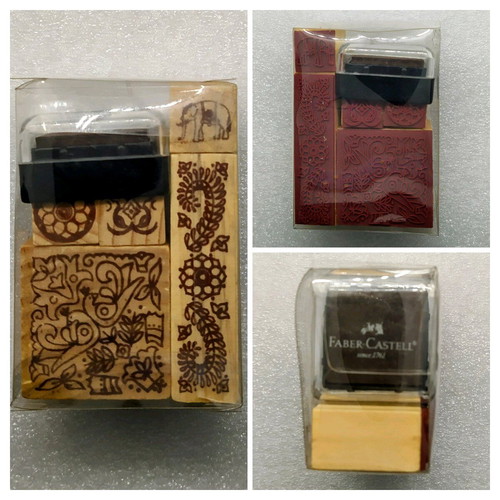 Faber Castell wooden block stamps new with Heena designs