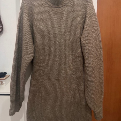 H&M knitted dress like new, beige, size Large
