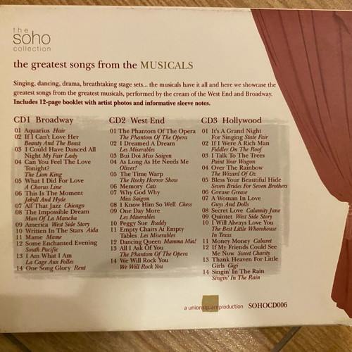 3CD collection authentic with music from Musicals new