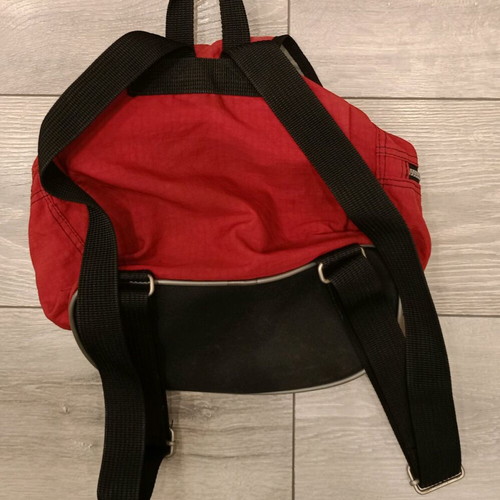Adidas small backpack used, red with black details