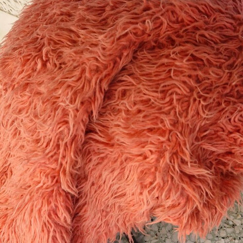 Flokati rug like new, handmade, 178x210 cm, wool