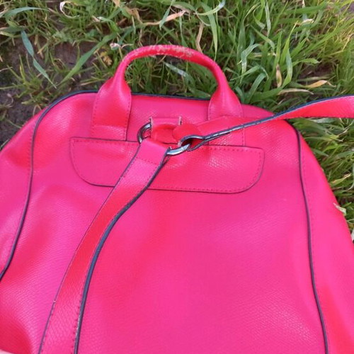 Y Not? backpack used, red
