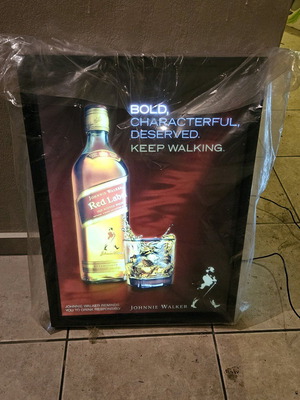 Φωτεινή διαφημιστική πινακίδα Johnny Walker Red Label καινούργια