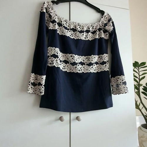 Intimissimi blouse with lace new, size L, blue