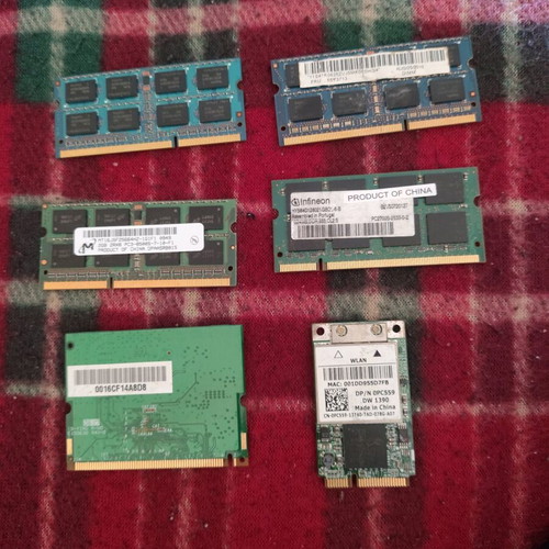 Memory cards used for laptop and network cards