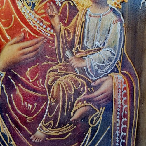 Handmade icon of Panagia Gorgoepikoos, new