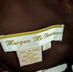 Morgan linen dress like new, size M, unique red-brown print