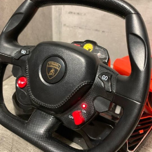 RC Lamborghini remote control car like new with steering wheel