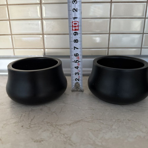 Ceramic decorative vases black matte, like new set