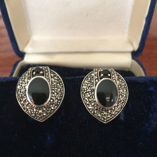 Silver 925 Clip Earrings used, vintage