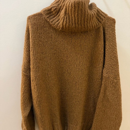 Knitted turtleneck sweater Lolaliza used, camel, size L