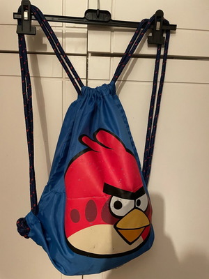 H&M children's backpack used with Angry Birds design blue