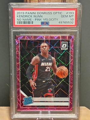 Kendrick Nunn Optic Pink Velocity RC PSA 10 card 2019-20 Panini Donruss new