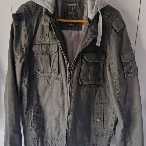 Men's jacket like new, size XL, gray and green