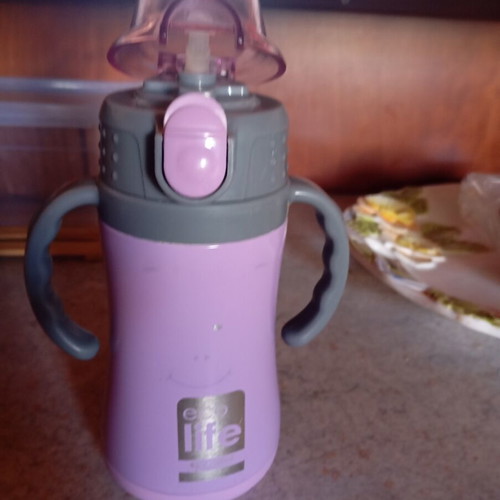 Eco Life Kids Thermos 330ml baby bottle, like new, stainless steel