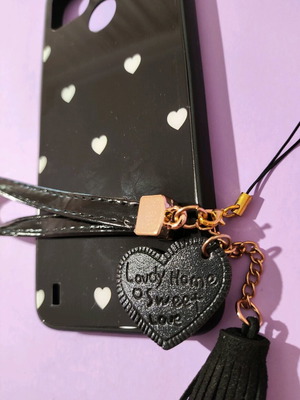 Oppo Realme C21Y phone case new black with heart strap