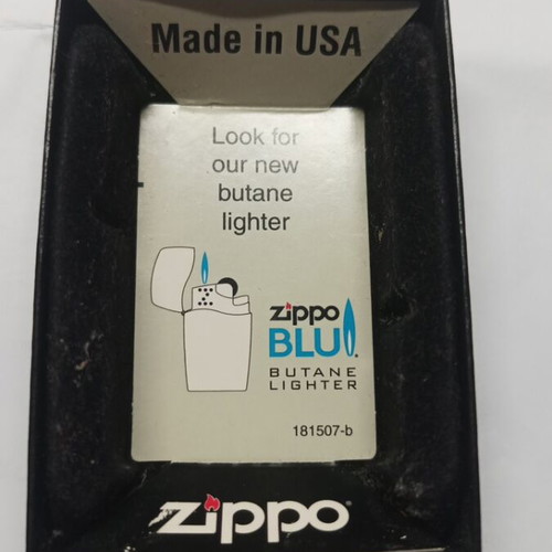 Zippo 205 Satin Chrome lighter, authentic, 2009