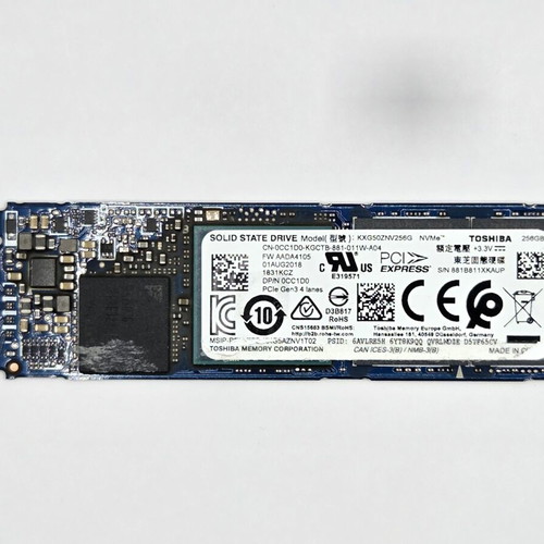 Toshiba NVMe 256GB M.2 SSD used, bundle of 4 with SMART warning