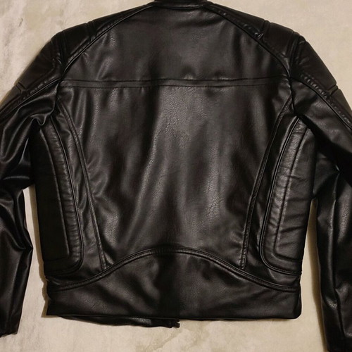 Leather Biker Jacket Pull&Bear black like new, size Medium
