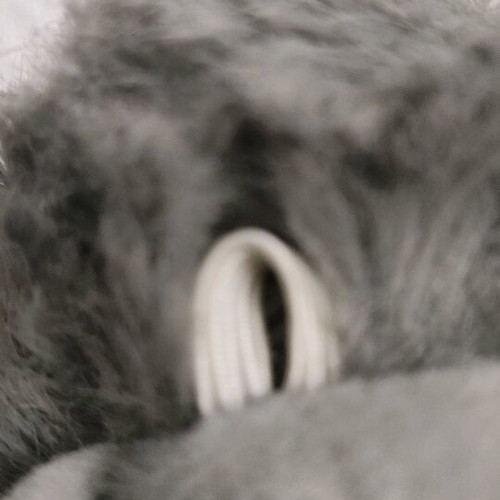 Furry ball with ears keychain like new