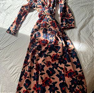 Zara floral φόρεμα