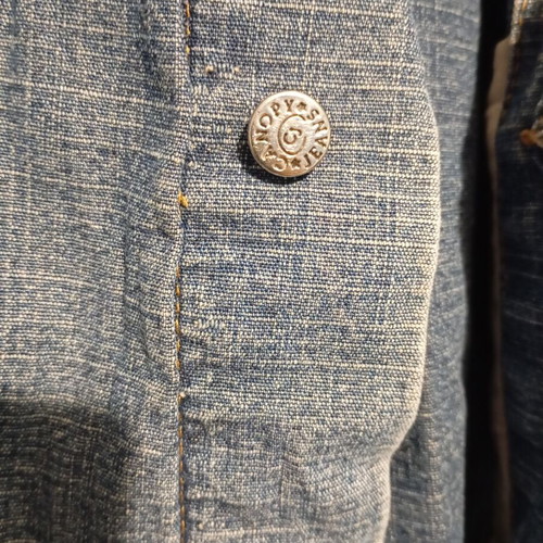 Canopy denim jacket used, cotton, blue, size M