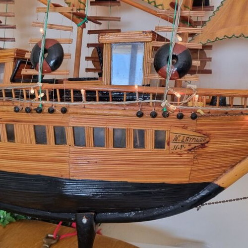 Handmade ship new 130x130cm