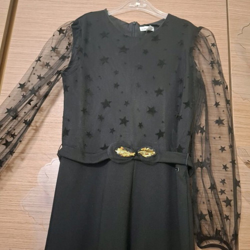 Marasil girls' one-piece like new with tulle and gold sequins