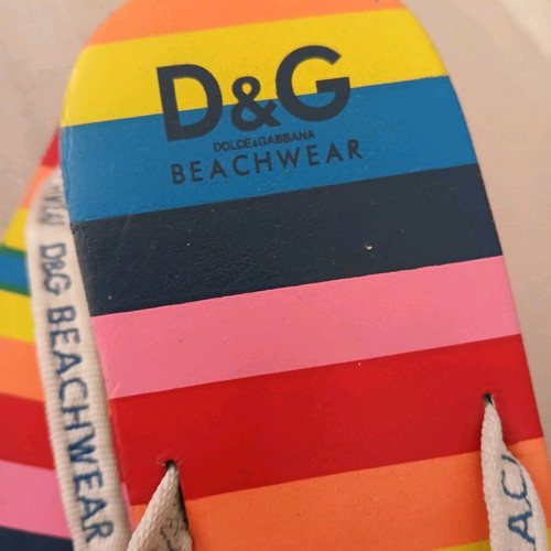 D&G Beach colorful children's flip-flops new size 33-34