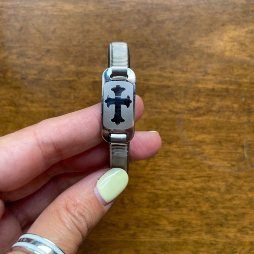 Metal bracelet with cross new
