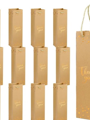Premium kraft paper bags pack of 12, new