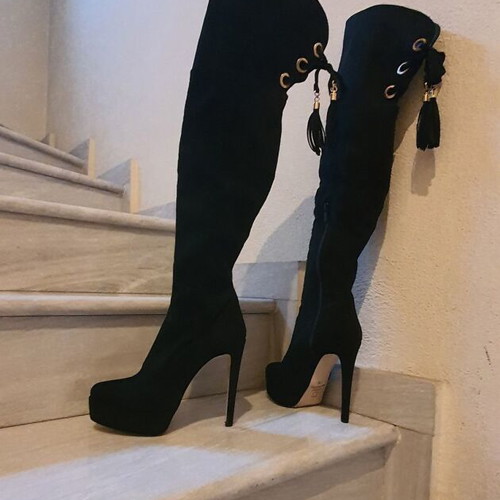 Makis Fardoulis tall boots new, size 36, black