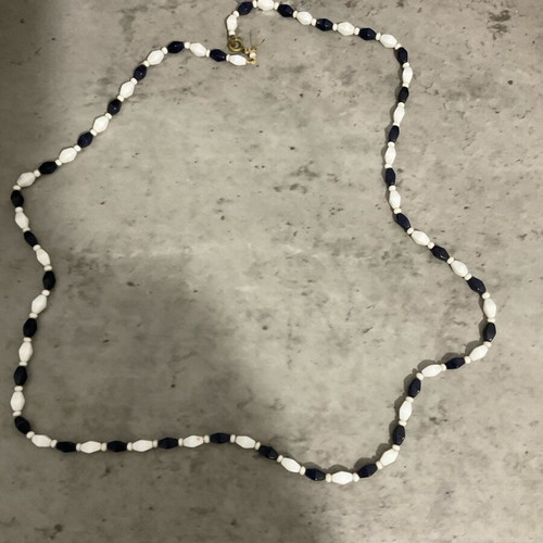 White-Black Faux Bijoux Necklace like new