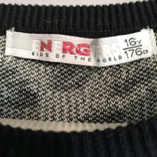 Teen dress machine-knit like new, size M, black-beige