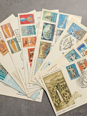 FDC 1969 πλήρες έτος επίσημων φακέλων των ΕΛΤΑ πρώτης ημέρας κυκλοφορίας καινούργιο
