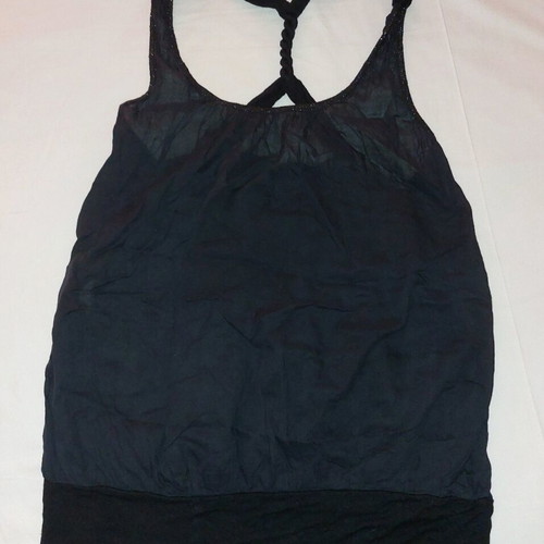 Black blouse used, size S, slightly transparent