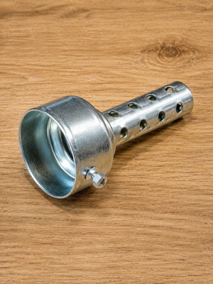 Universal Exhaust Silencer new, metal construction, 9 x 4.5 cm