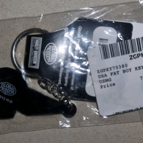 Harley Davidson FatBoy Keychain new 2013 made in USA