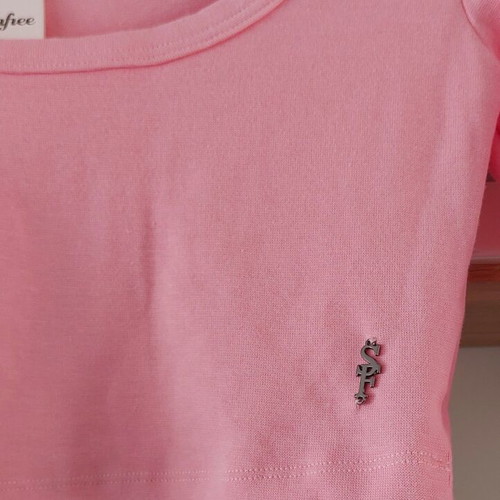 Sugarfree Pink Long Sleeve Crop Top M New