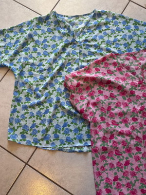 Colorful printed blouses new, large size, thin and airy fabric