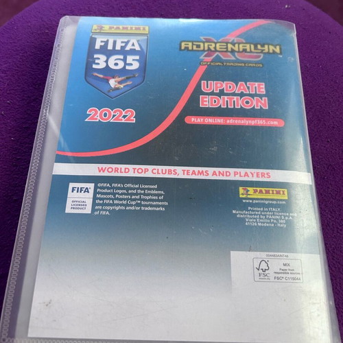 Panini FIFA 365 2022 album used, Adrenalyn XL update edition