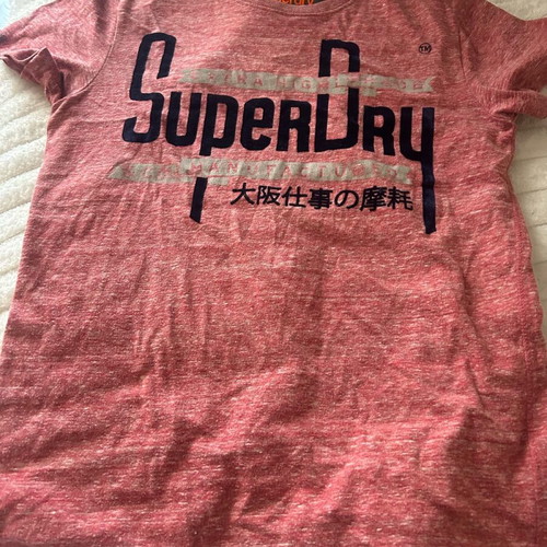 Superdry t-shirt like new, unisex, size S, pink