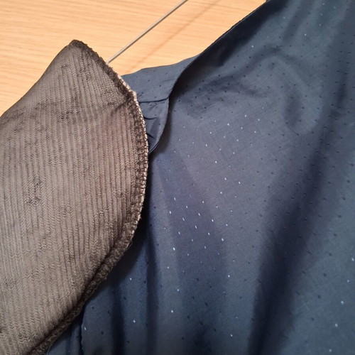 80s Style Navy Blue Shirt with Shoulder Pads used