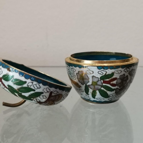 Cloisonne apple vintage decorative used with enamel