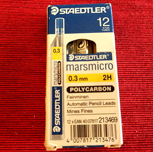 Ανταλλακτικές Μύτες 0.3mm Staedtler Mars Micro για Μηχανικά Μολύβια - 2H - 8 τεμ